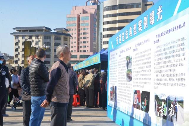 市民參觀交通安全知識(shí)圖片展。張曉欣 攝